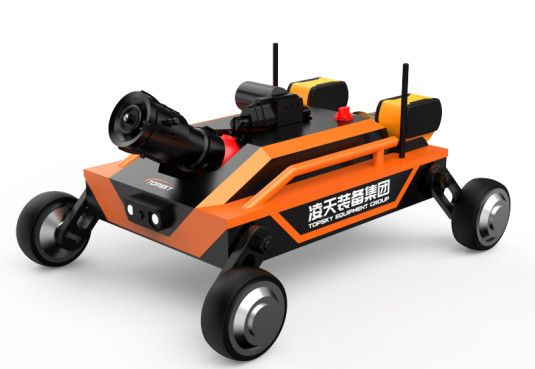 Portable 160 Mm Fire Fighting Robot Electric Wheel Type Four Wheel Drive