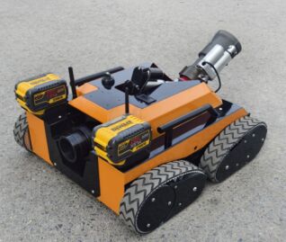 Portable Lithium Battery Powered Remote Control Fire Fighting Robot for Emergency Rescue