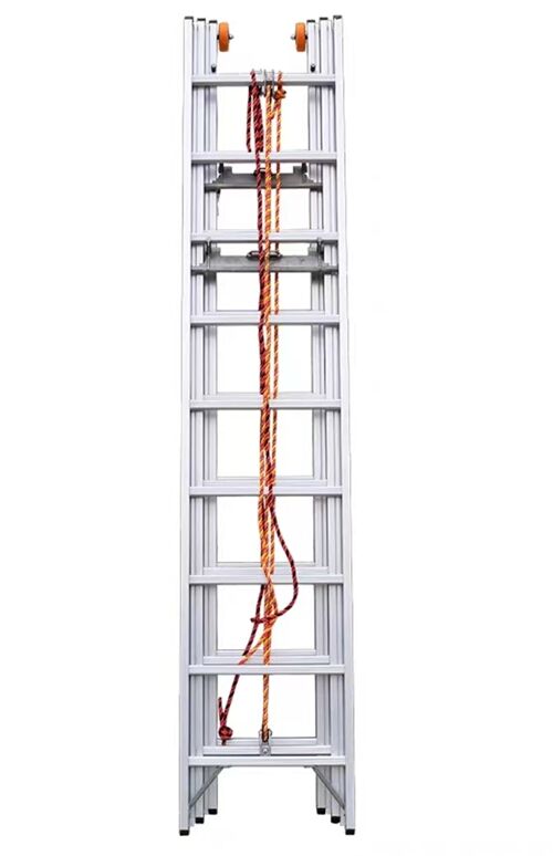 Flexible lifting and lowering Three section ladder Made of high-strength aluminum alloy
